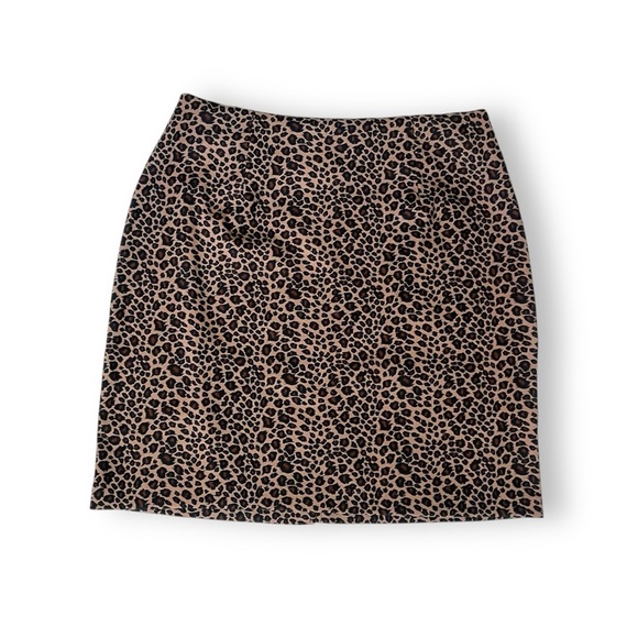Briggs Vintage Leopard Print High Waist Pencil Mini Skirt Retro Animal Print - Picture 1 of 8